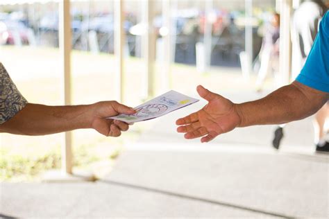 public place to distribute flyers.